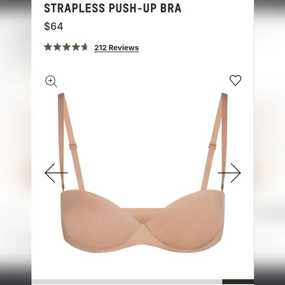 NWT SKIMS STRAPLESS PUSH-UP BRA - Picture 1 of 7